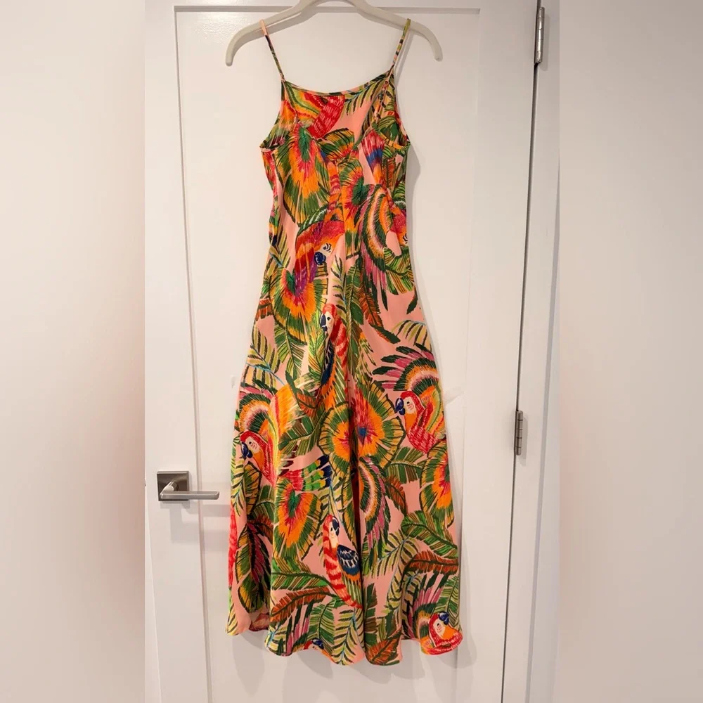 FARM Rio Strapless Dress with Tropical Print - Picture 9 of 12